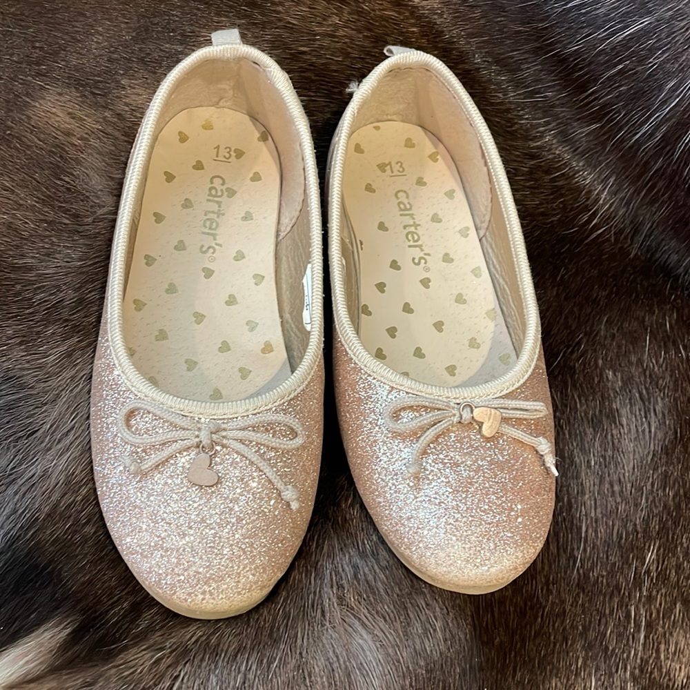 Gold sparkle flats ✨
